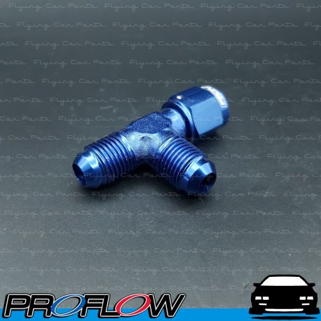 PROFLOW AN -6 (6AN) Female To Male Swivel Tee On Run Fitting Adapter Blue