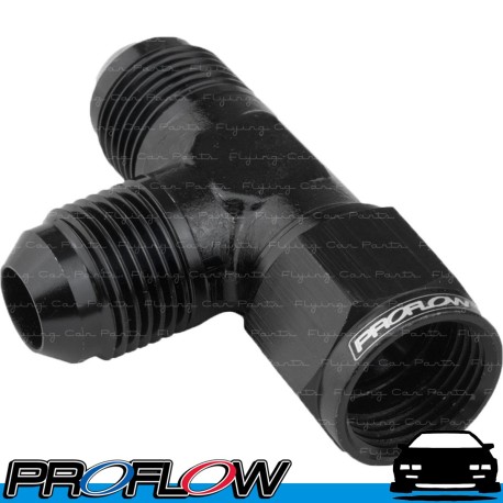 PROFLOW AN -10 (10AN) Female To Male Swivel Tee On Run Fitting Adapter Black