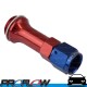 PROFLOW Female AN -8 (8AN) to 7/8" x 20 For Holley Carburettor Fitting 3" Red/Blue