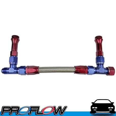 PROFLOW Demon BG Carburettor Dual Feed Fuel Line Kit AN -6 (6AN) Blue/Red