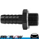 PROFLOW Male Metric M12x1.5 To 8mm Barb Fitting Adapter Black