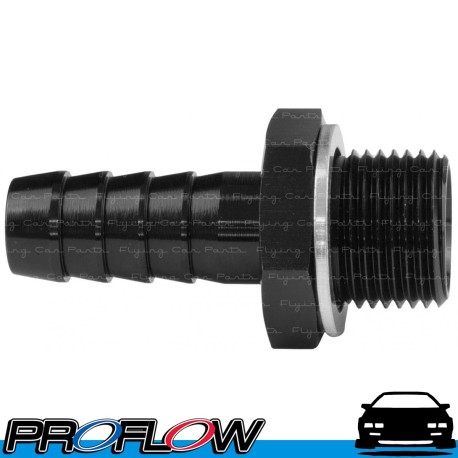 PROFLOW Male Metric M18x1.5 To 1/2" Barb Fitting Adapter Black