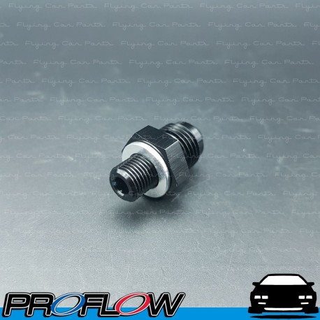 PROFLOW Male Metric M10x1.0 To Male AN -6 (6AN) Fitting Adapter Black