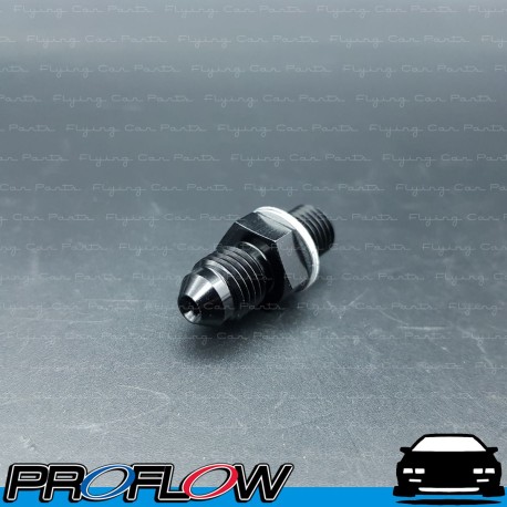 PROFLOW Male Metric M10x1.25 To Male AN -4 (4AN) Fitting Adapter Black