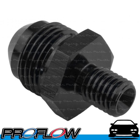 PROFLOW Male Metric M10x1.25 To Male AN -6 (6AN) Fitting Adapter Black