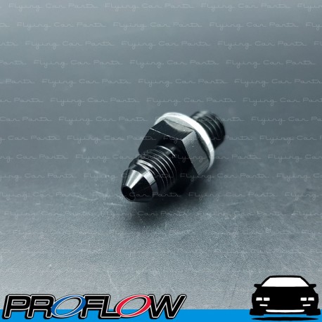 PROFLOW Male Metric M10x1.5 To Male AN -3 (3AN) Fitting Adapter Black